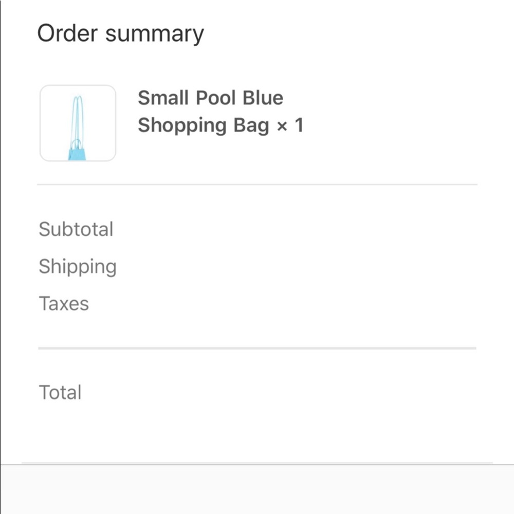 Telfar Small Pool Blue Shopping Bag (Brand New)